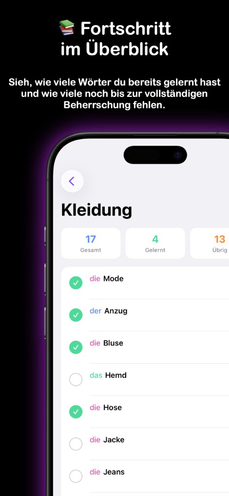 Eigene Wörter importieren